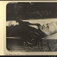 Antonín Dvořák v rakvi