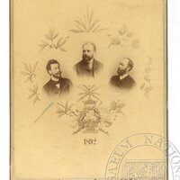 Dvořák's trio in 1892: Ferdinand Lachner, Antonín Dvořák and Hanuš Wihan