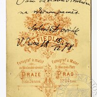 Antonín Dvořák - portrétní foto s dedikací