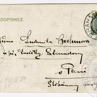 Pohřební průvod Antonína Dvořáka v severovýchodní části Karlova náměstí