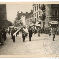 Pohřební průvod Antonína Dvořáka