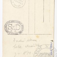 Antonín Dvořák - back side of photograph