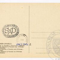 Antonín Dvořák s holuby na Vysoké