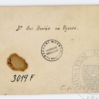 Antonín Dvořák in front of his house in Vysoká