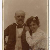 Antonín Dvořák with his daughter Magdalena