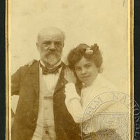 Antonín Dvořák with his daughter Magdalena